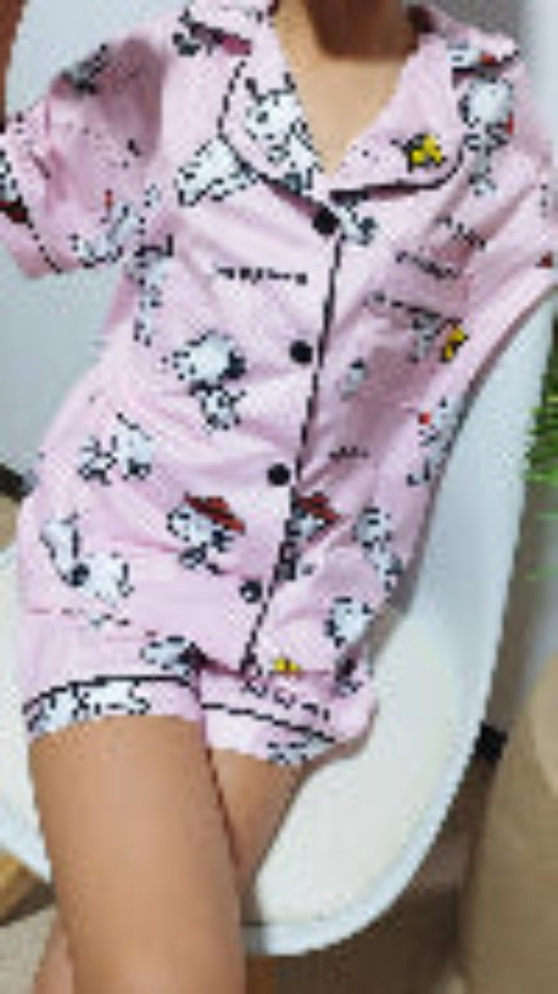 PIJAMA CAMISERA SNOOPY ROSA