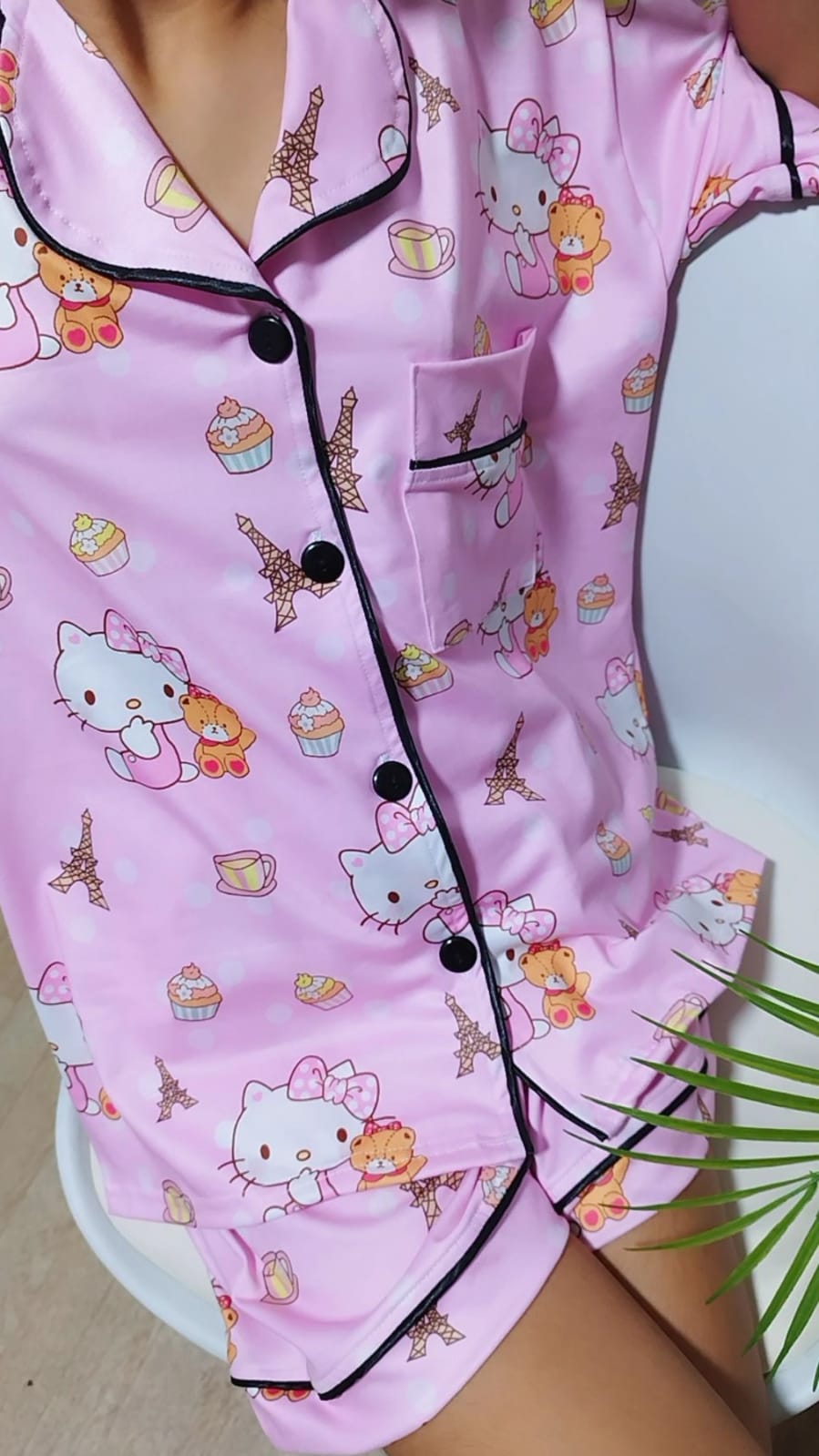 PIJAMA CAMISERO KITTY-SHORT
