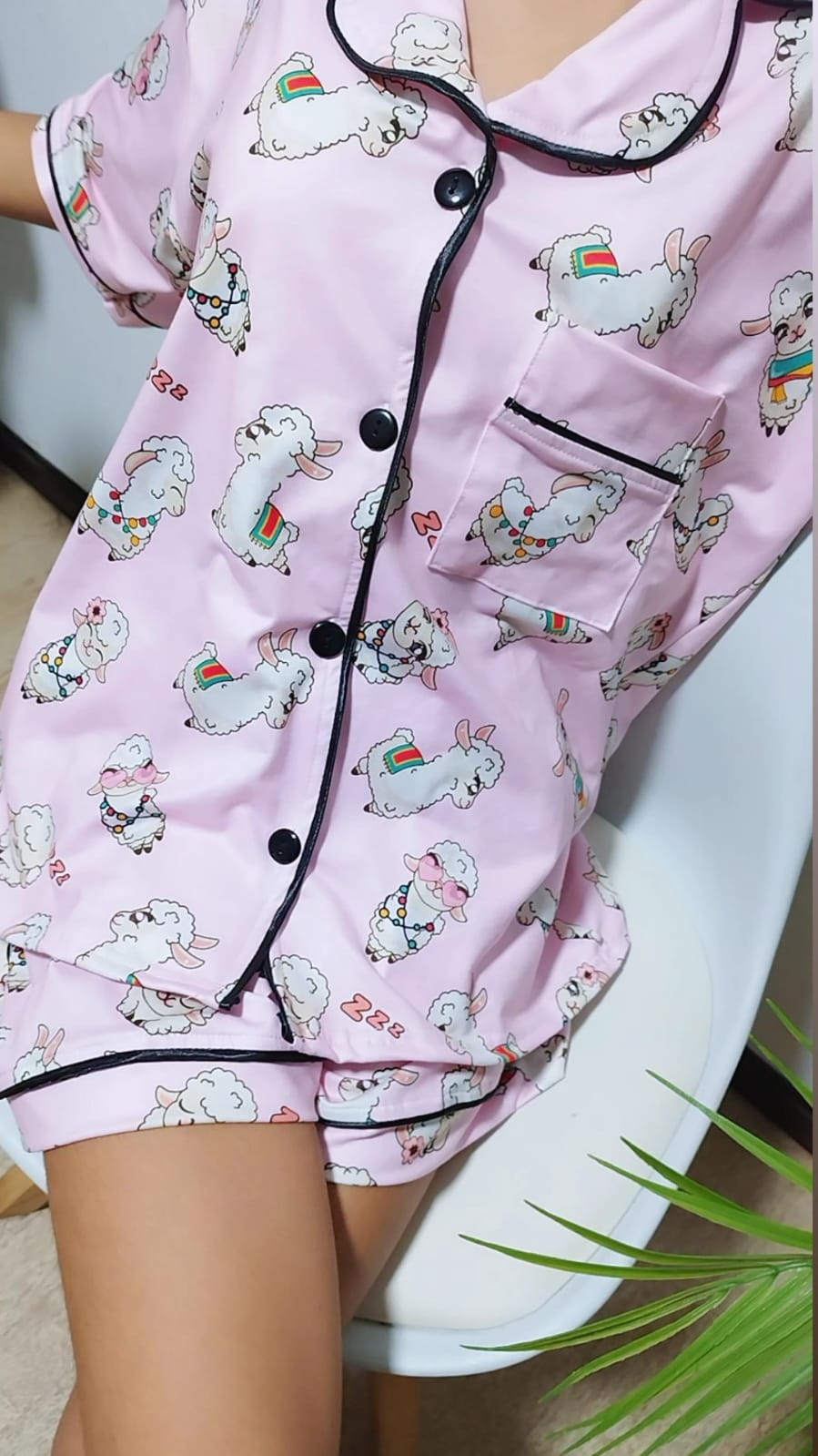 PIJAMA CAMISERA LLAMITA-SHORT