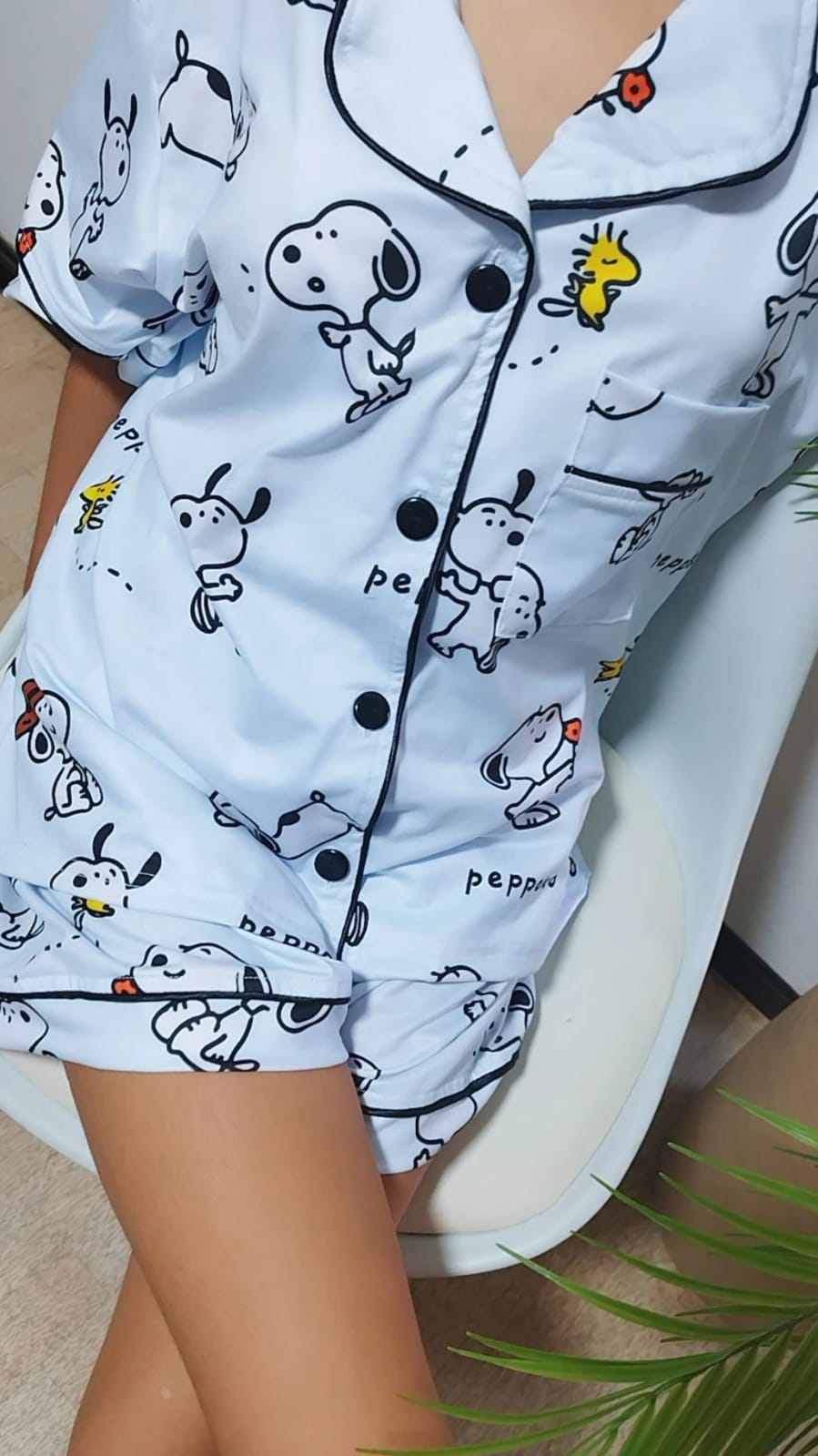 Pijama camisera Snoopy ੯‧̀͡⬮