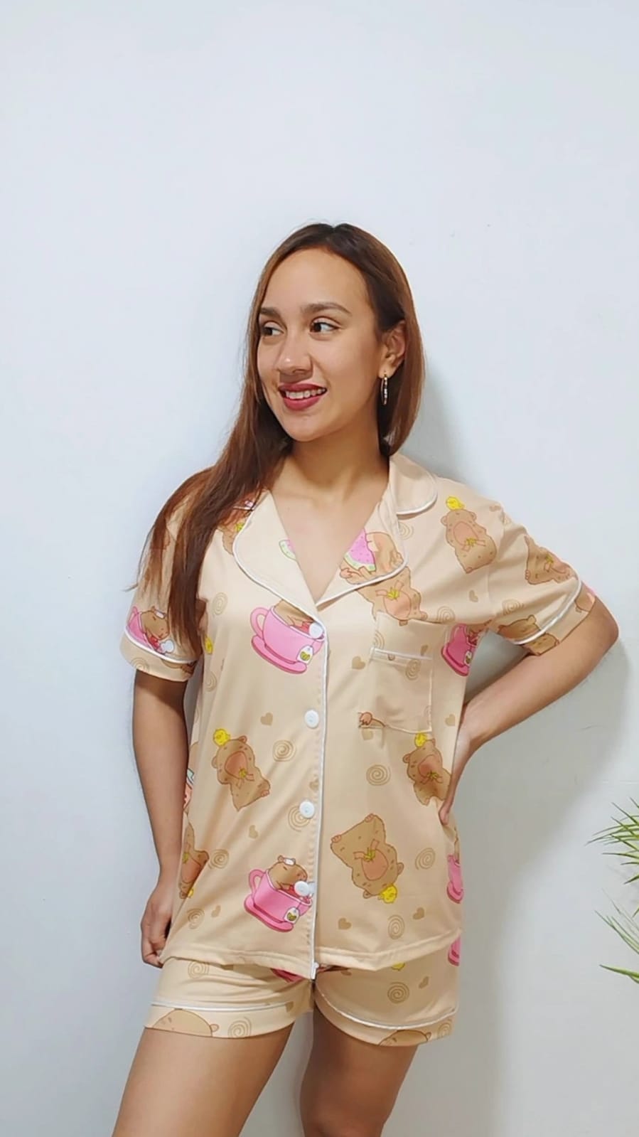 Pijama camisera capibara
